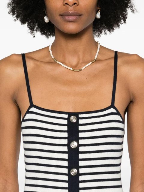 Maje striped midi dress - White