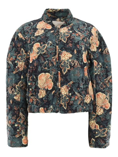 Ulla Johnson Lavinia silk bomber jacket - Green - zdjęcie produktu nr 1