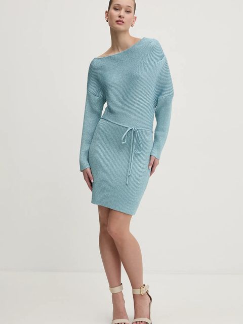 Never Fully Dressed sukienka kolor niebieski mini dopasowana NFDKN606 - zdjęcie produktu nr 1