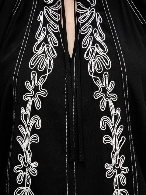 Desigual bluzka TALLO damska kolor czarny wzorzysta 25WWBW07