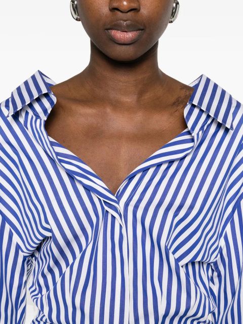 Givenchy striped V-neck shirt - Blue