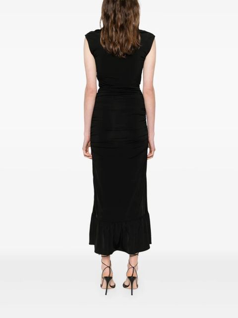 SANDRO knot-detail maxi dress - Black