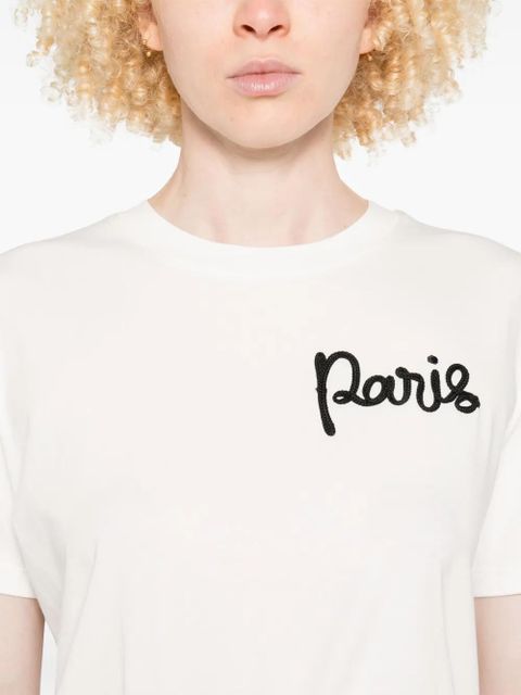 Maje embroidered T-shirt - White