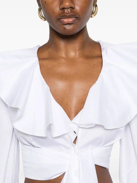 Balmain ruffled blouse - White