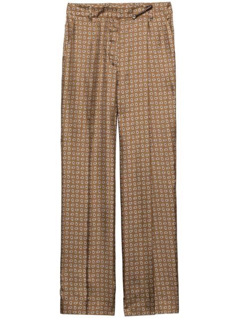 Prada high-waist twill pants - Brown - zdjęcie produktu nr 1