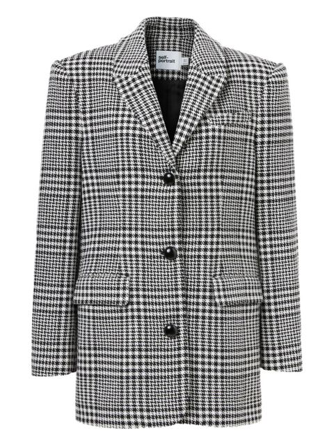 Self-Portrait houndstooth blazer - Black - zdjęcie produktu nr 1