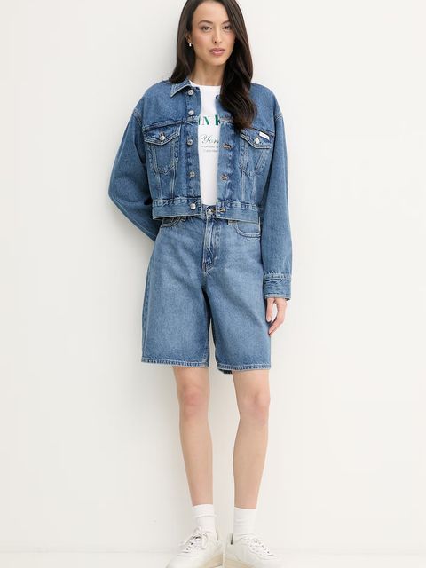 Calvin Klein Jeans T-shirt damski bawełniany z elastanem - zdjęcie produktu nr 1