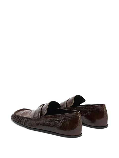 Jil Sander leather loafers - Brown