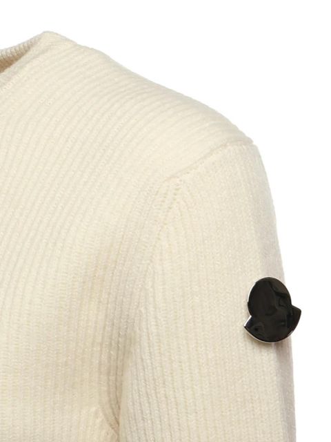 Moncler x Jil Sander logo-patch sweater - Neutrals