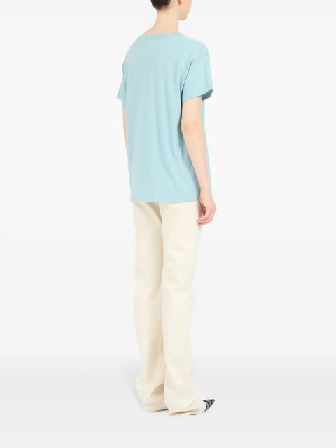Maison Margiela logo-print cotton T-shirt - Blue