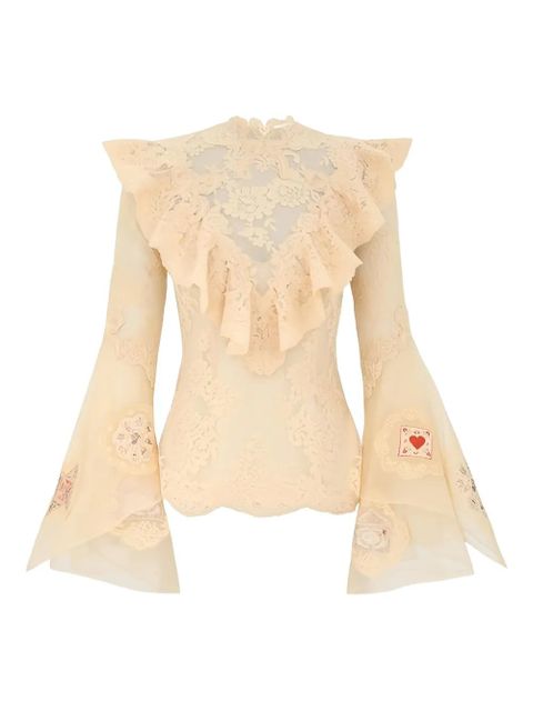 ZIMMERMANN ruffled lace shirt - Neutrals - zdjęcie produktu nr 1