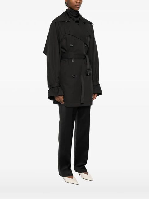 TOTEME buttoned belted trench coat - Black