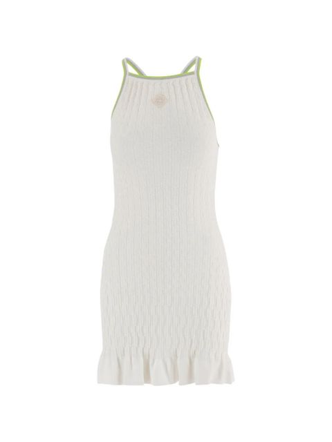 Casablanca ruffled-hem ribbed dress - Neutrals - zdjęcie produktu nr 1