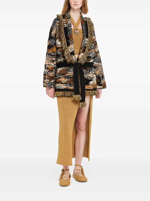 Alanui Lost In The Blue fringed cardigan - Black - zdjęcie produktu nr 2