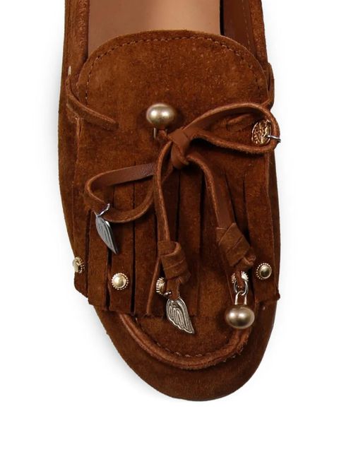 Ancient Greek Sandals Arodo charm-embellished mocassins - Brown