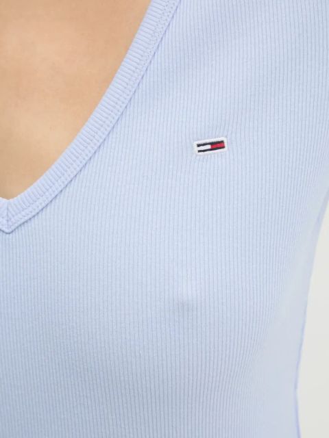 Tommy Jeans t-shirt damski kolor niebieski DW0DW17385