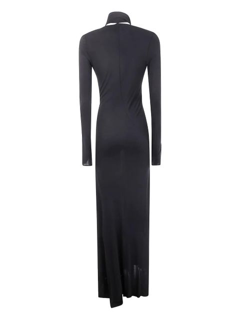 The Attico lace-up long-sleeves maxi dress - Black - zdjęcie produktu nr 2