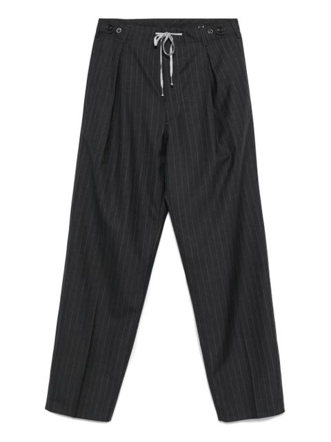 Maison Margiela pinstripe drawstring trousers - Grey - zdjęcie produktu nr 1