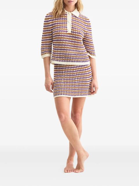 ERES Design knitted A-line mini skirt - Purple - zdjęcie produktu nr 2