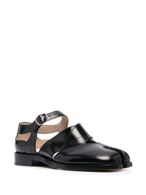Maison Margiela Tabi cut-out leather sandals - Black