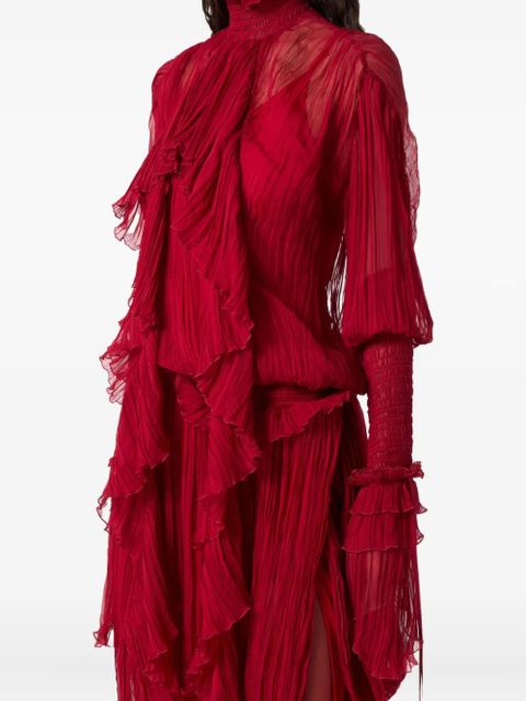 Blumarine ruffled maxi dress - Red - zdjęcie produktu nr 2