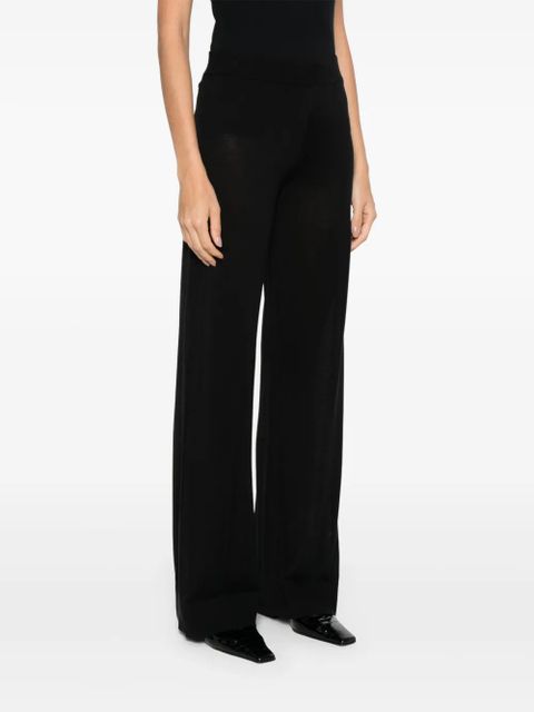 TOTEME wide knitted trousers - Black