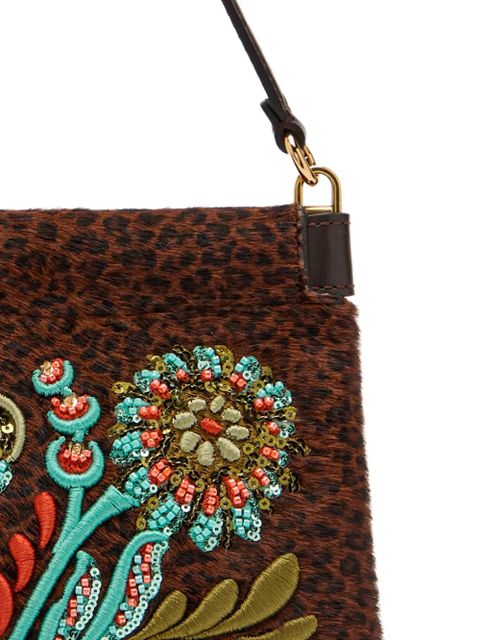 ETRO embroidered leopard-print shoulder bag - Brown - zdjęcie produktu nr 2