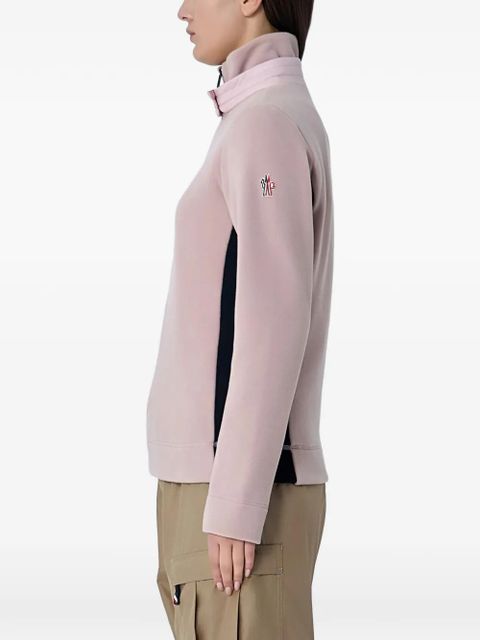 Moncler Grenoble half-zip contrast-panel sweatshirt - Pink