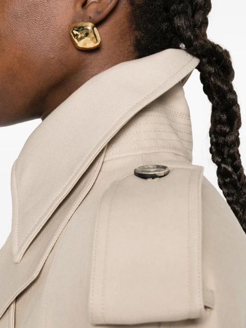 WARDROBE.NYC Drill Perfecto buckle fastening trench jacket - Neutrals