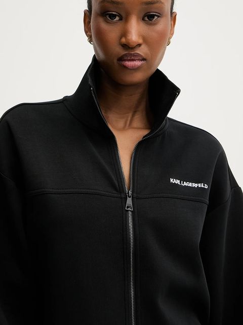 Karl Lagerfeld bluza damska kolor czarny z nadrukiem A3W20017