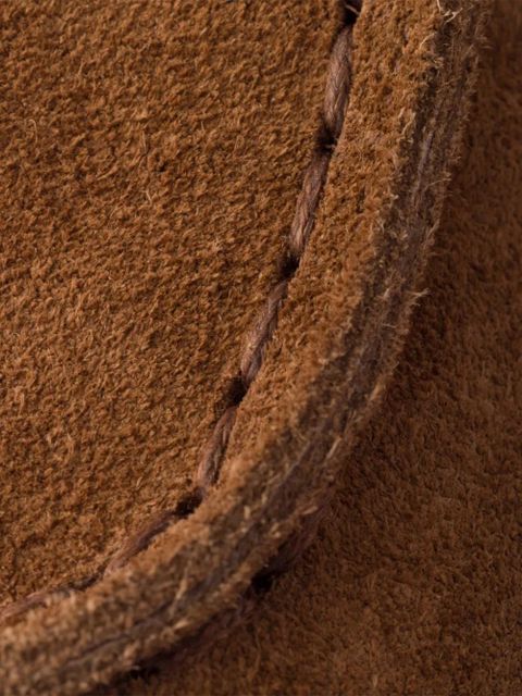 Prada shearling logo-plaque mules - Brown