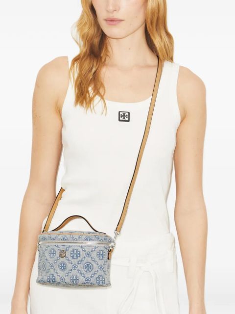 Tory Burch T monogram denim soft vanity case - Blue - zdjęcie produktu nr 2