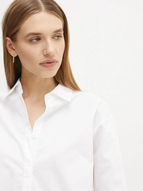 BOSS koszula damska kolor biały regular z kołnierzykiem klasycznym 50530339