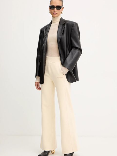 Patrizia Pepe sweter wełniany damski kolor beżowy lekki z golfem 2K0347 K034 - zdjęcie produktu nr 2