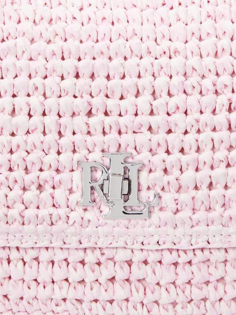 Lauren Ralph Lauren Sophee straw chain-strap shoulder bag - Pink