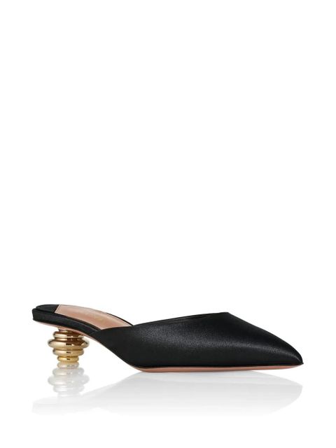 Aquazzura x Alex Rivière jewel-embellished mules - Black - zdjęcie produktu nr 2