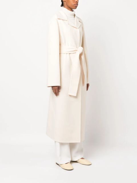 Jil Sander belted single-breasted cashmere coat - Neutrals