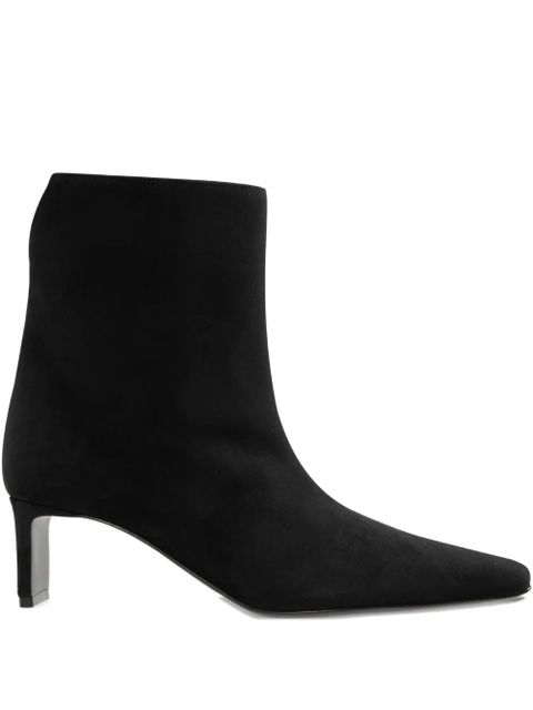 KHAITE 55mm Ona square-toe ankle boots - Black