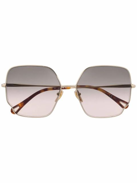 Chloé Eyewear oversized-frame sunglasses - Gold - zdjęcie produktu nr 1