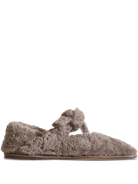 Hereu shearling ballet flats - Grey - zdjęcie produktu nr 1