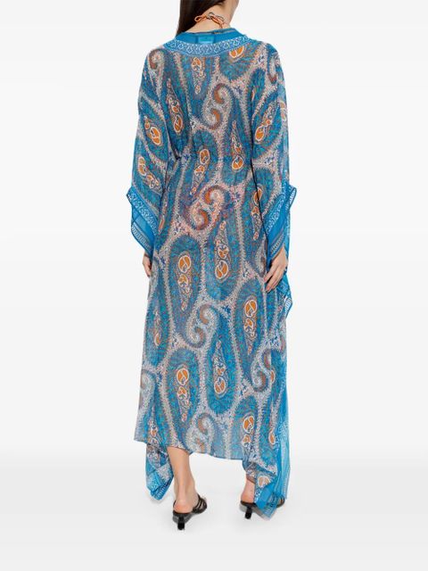 ETRO V-neck paisley-print midi dress - Blue
