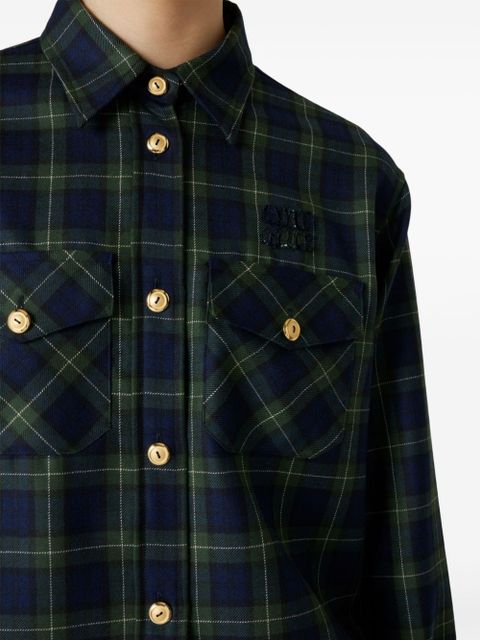 Miu Miu plaid shirt - Green