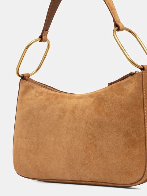 Twinset torebka zamszowa kolor brązowy 261TB7086 - zdjęcie produktu nr 2