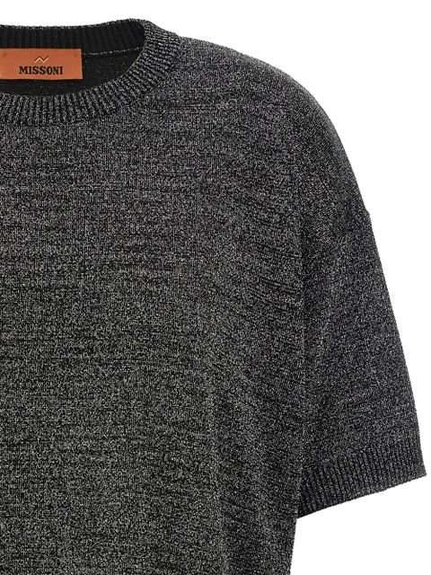 Missoni metalic crew-neck T-shirt - Grey