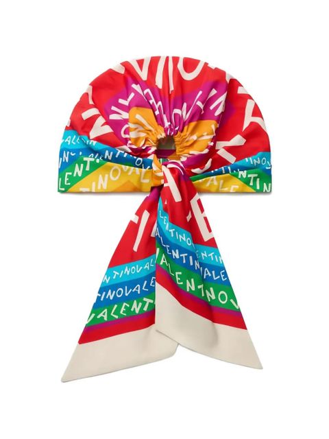 Valentino Garavani printed silk headband - Red - zdjęcie produktu nr 2