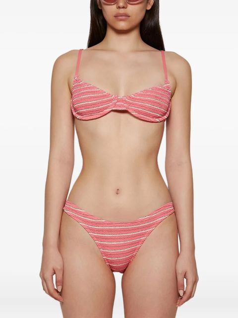 Bond-eye Gracie striped balconette bikini top - Pink