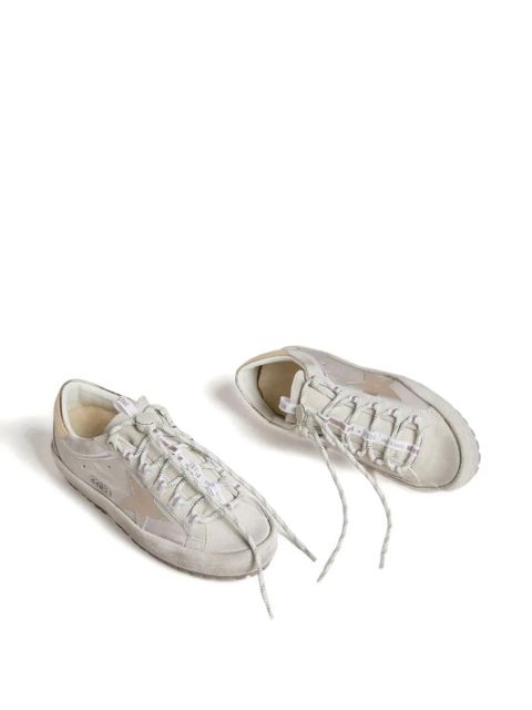 Golden Goose Super-Star Ski in light gray nylon with metallic leather - Grey