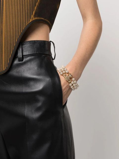 Vivienne Westwood three-row bas relief bracelet - Neutrals - zdjęcie produktu nr 2