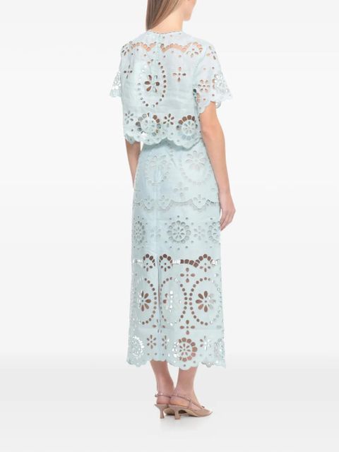 ZIMMERMANN Awaken embroidered blouse - Blue