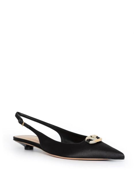Valentino Garavani VLogo-Signature slingback pumps - Black - zdjęcie produktu nr 2